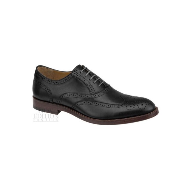 Johnston & Murphy Clayton Wingtip Men Leather Brogue Shoes Black Oxford 11 M main image 4